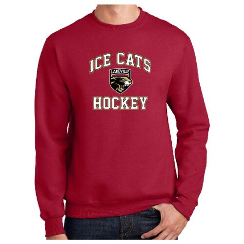 Lakeville IceCats Hockey - Printed Fleece Crewneck Sweatshirt (PC90) - Image 2