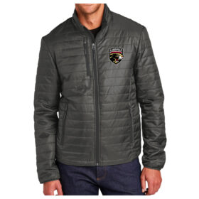 Lakeville IceCats Hockey - Sterling Grey Embroidered Packable Puffy Jacket (J850)