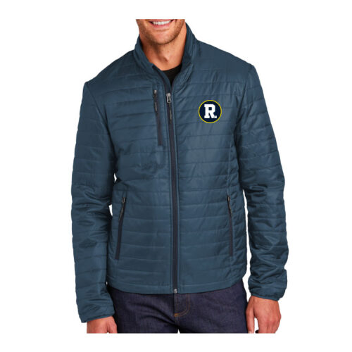 Rosemount High School Hockey - Regatta Blue Embroidered Packable Puffy Jacket (J850)