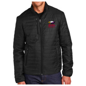Red Wing Hockey - Black Embroidered Packable Puffy Jacket (J850)