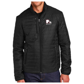 Lakeville North Hockey - Black Embroidered Packable Puffy Jacket (J850)
