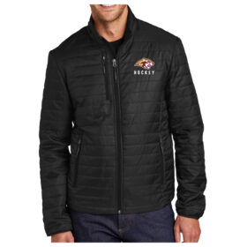 Lakeville South Hockey - Black Embroidered Packable Puffy Jacket (J850)