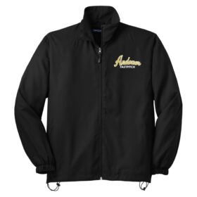 Andover Fastpitch - Black Embroidered Full-Zip Wind Jacket (JST70)