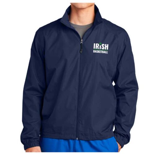 Rosemount Travel Basketball - Navy Embroidered Full-Zip Wind Jacket (JST70)