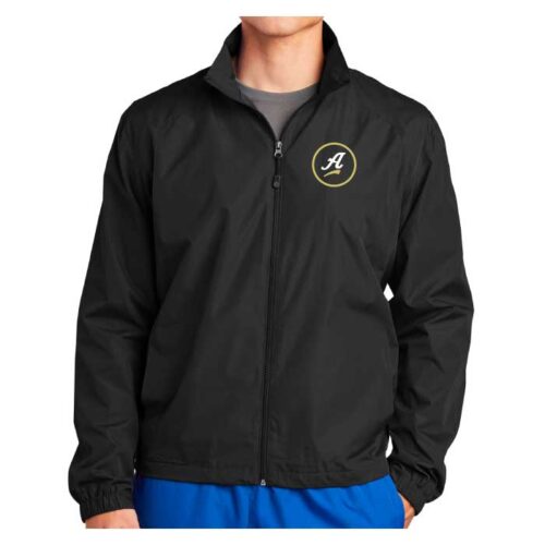 Andover Baseball - Black Embroidered Full-Zip Wind Jacket (JST70)