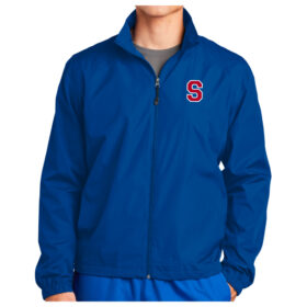 Simley Baseball - Royal Embroidered Full-Zip Wind Jacket (JST70)