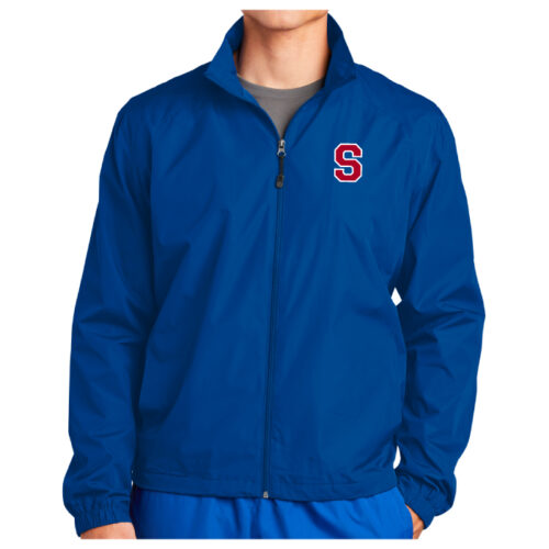 Simley Baseball - Royal Embroidered Full-Zip Wind Jacket (JST70)