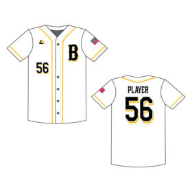 Burnsville Baseball - Full-Dye White Full-Button Player Jersey