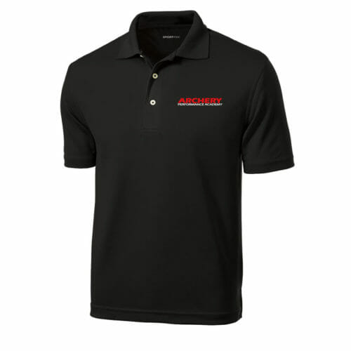Archery Performance Academy - Black Embroidered Logo Polo (K469)