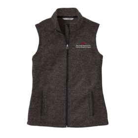Woodwinds Hospital Family Medicine - Black Embroidered Women's Sweater Fleece Vest (L236)