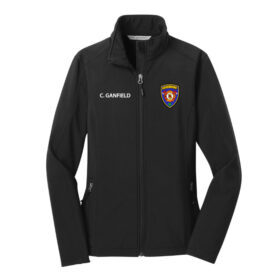 Rosemount Fire Dept - Black Women's Embroidered Softshell Jacket (L317)
