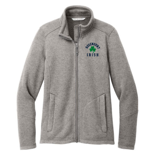 Rosemount Middle School - Ladies Embroidered Deep Smoke Arc Sweater Fleece Jacket (L428)