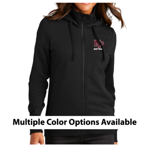 New Prague Softball - Embroidered Port Authority® Ladies Smooth Fleece Hooded Jacket (L814)