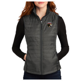 Lakeville IceCats Hockey - Sterling Grey Ladies Packable Puffy Vest (L851)