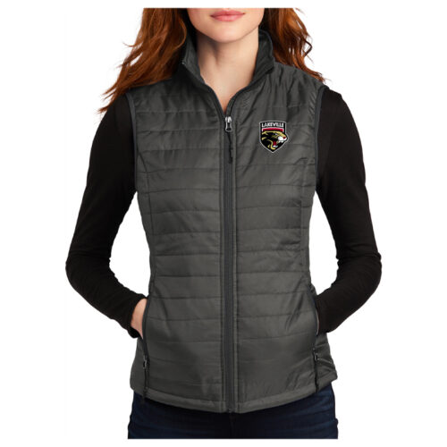 Lakeville IceCats Hockey - Sterling Grey Ladies Packable Puffy Vest (L851)