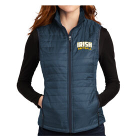 RHS Girls Softball - Navy Embroidered Ladies Packable Puffy Vest (L851)