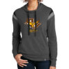 Apple Valley Track - Black Heather Printed Ladies Lightweight Varsity Hoodie (LNEA108)