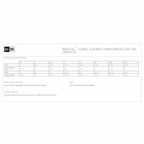 Ellsworth Fastpitch - Black Heather Ladies Sueded Cotton Blend Cowl Tee (LNEA123) - Image 2