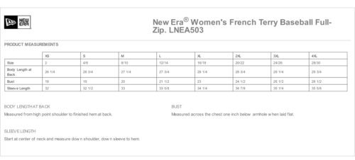 St. Pats Hockey - Navy New Era Ladies French Terry Embroidered Full-Zip (LNEA503) - Image 2