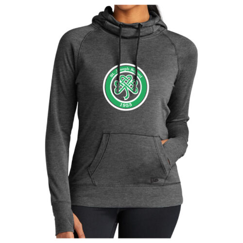 St. Joseph School - Black Heather Printed Women's Hoodie (LNEA510)