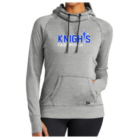 Knights Fastpitch  - Shadow Grey Ladies Printed Tri-Blend Fleece Pullover (LNEA510)