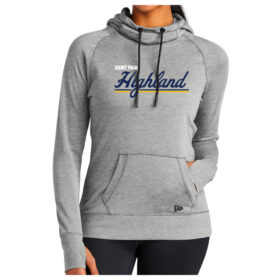 Highland Baseball - Shadow Grey Ladies Printed Tri-Blend Fleece Pullover (LNEA510)