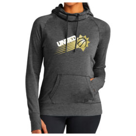 United Basketball - Black Heather Ladies Printed Tri-Blend Fleece Pullover (LNEA510)