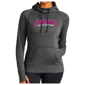 Inver Grove Fastpitch - Black Heather Ladies Printed Tri-Blend Fleece Pullover (LNEA510)