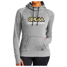 OMGAA Baseball - Shadow Grey Ladies Printed Tri-Blend Fleece Pullover (LNEA510)