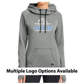 Jefferson Jaguars Basketball - Shadow Grey Ladies Printed Tri-Blend Fleece Pullover (LNEA510)