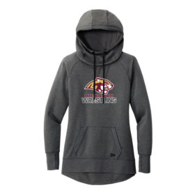 Lakeville South Wrestling - Black Heather Ladies Printed Tri-Blend Fleece Pullover (LNEA510)