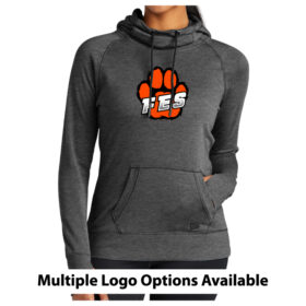 Farmington Elementary School - Black Heather Ladies Printed Tri-Blend Fleece Pullover (LNEA510)