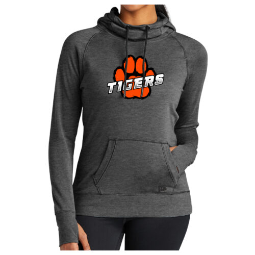 Farmington Elementary School - Black Heather Ladies Printed Tri-Blend Fleece Pullover (LNEA510) - Image 2