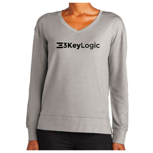 3KeyLogic - Printed OGIO® Ladies Luuma Flex Long Sleeve V-Neck (LOG825) - Image 2