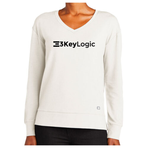 3KeyLogic - Printed OGIO® Ladies Luuma Flex Long Sleeve V-Neck (LOG825) - Image 3