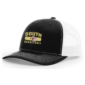 Lakeville South High School Basketball - Black/White Embroidered Snapback Baseball Cap (112)