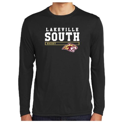 Lakeville South Hockey - Black Longsleeve Printed Performance Tee (ST350LS)