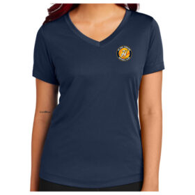Highland Softball - Navy Printed Sport-Tek® Ladies PosiCharge® Competitor™ V-Neck Tee (LST353)