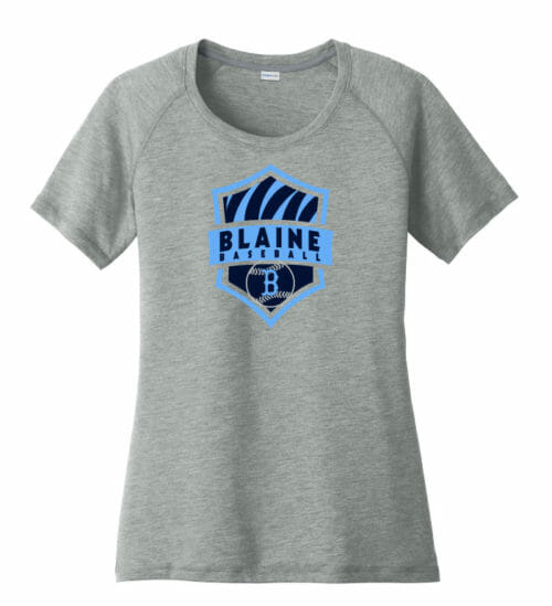 Blaine Baseball - Ladies Vinyl Tee (LST400) - Image 2