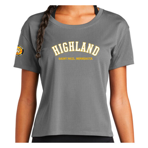 Highland Softball - Printed Sport-Tek ® Ladies PosiCharge® Draft Crop Tee (LST411) - Image 2