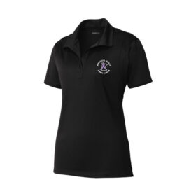 Hockey Fights Cancer - Black Embroidered Women's Polo (LST650)