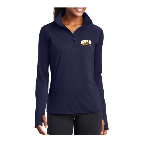 RHS Girls Softball - Navy Ladies Embroidered Stretch 1/4 Zip Pullover (LST850)