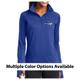 MN Stars - Embroidered Womens 1/4 Zip Jacket (LST850)