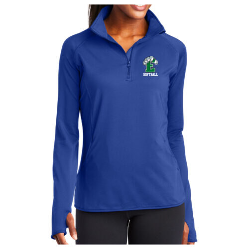 Eagan High School Softball - Ladies Embroidered Stretch 1/4 Zip Pullover (LST850) - Image 2