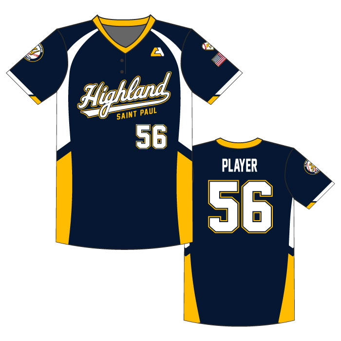 Prior Lake Baseball - Full-Dye Navy Player Jersey