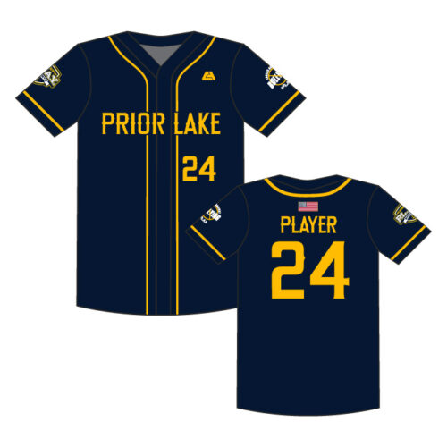 Prior Lake Baseball - Full-Dye Navy Full-Button Player Jersey