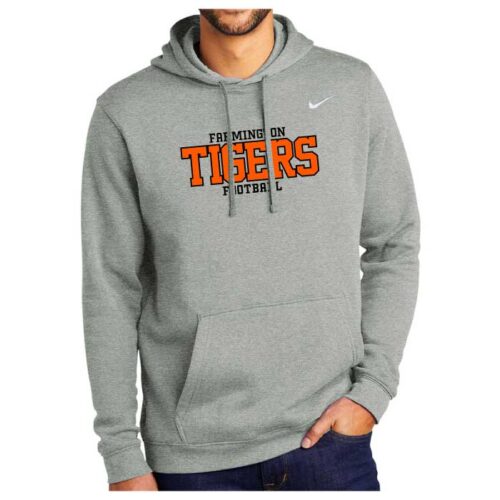 Farmington Football - Tackle Twill Dark Heather Grey Nike Fleece Hoodie (CJ1611)