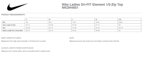 Highland Baseball - Navy Ladies Embroidered Nike 1/2-Zip Jacket (NKDH4951) - Image 2
