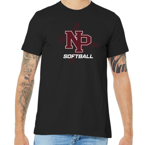 New Prague Softball - Short Sleeve Printed Tee (BC3001) - Image 2