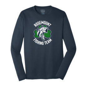 Rosemount Fishing - Navy Printed Long Sleeve Performance Tee (PC380LS)